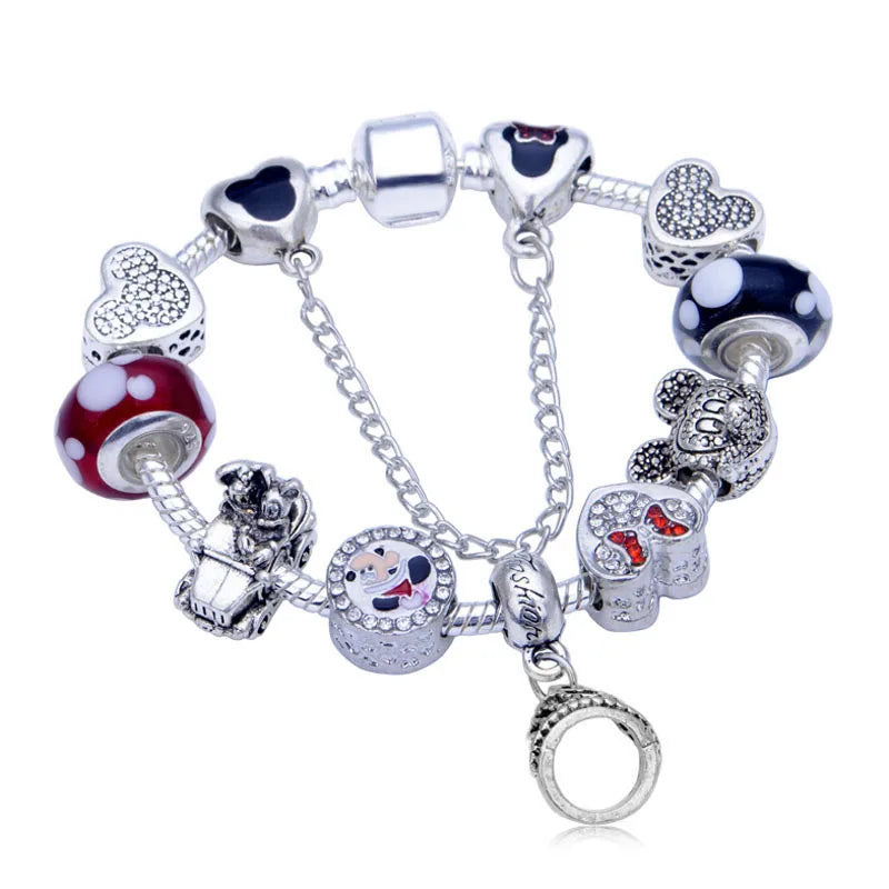 American Cartoon Character Crown Bow Bracelet DIY Accessories for Children