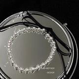 Ribbon Bow Pearl Necklace for Women's Dress Choker Collar