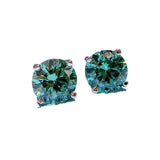 Blue-Green 925 Silver Stud Earrings - Couple Earrings for Gift