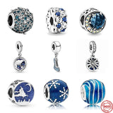 Daisy Flower Crystal Shoe Pendant Charm 925 Silver Bracelet DIY Jewelry
