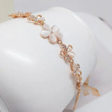 Rhinestone Flower Bracelet Bridal Jewelry Ladies Bracelet