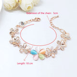 Rhinestone Flower Bracelet Bridal Jewelry Ladies Bracelet