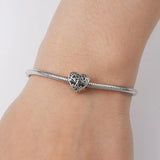 Boy & Girl Forever Love Pendant Beads Silver 925 Bracelet DIY Women Jewelry