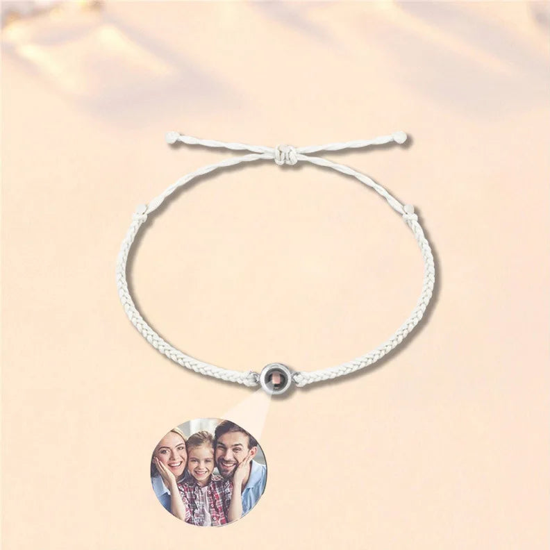 Personalized Circle Photo Bracelet Fathers Gift