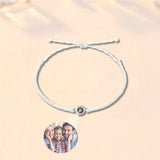 Personalized Circle Photo Bracelet Fathers Gift