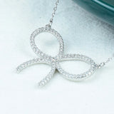 925 Sterling Silver Bow Necklace