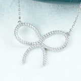 925 Sterling Silver Bow Necklace