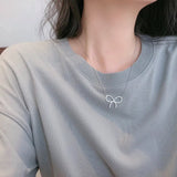 925 Sterling Silver Bow Necklace