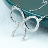 925 Sterling Silver Bow Necklace