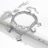 Butterfly Titanium Steel Pendant Bracelet for Women
