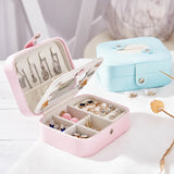 Plush PU Leather Jewelry Box with 2 Drawers