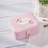 Plush PU Leather Jewelry Box with 2 Drawers