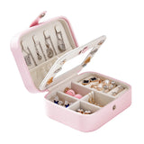 Plush PU Leather Jewelry Box with 2 Drawers