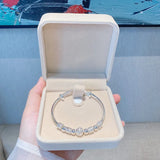 925 Silver Lucky Bead Bangles for Women