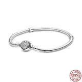 925 Silver Bucket Buckle Crown Bracelet for Charm Beaded DIY