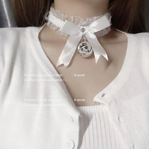 Vintage Lace Bell Necklace Choker Women's Jewelry