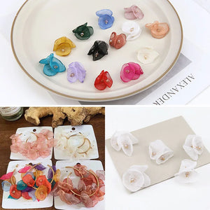 Alloy Muslin Charms Flowers Shape 40pcs/Lot DIY Jewelry Earring Pendants