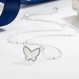 S925 Butterfly Necklace Women's Anniversary Gift