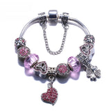 Zircon Beaded Clover Pendant Bracelet DIY Jewelry