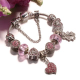 Zircon Beaded Clover Pendant Bracelet DIY Jewelry