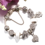 Zircon Beaded Clover Pendant Bracelet DIY Jewelry