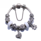 Zircon Beaded Clover Pendant Bracelet DIY Jewelry