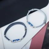 Personalized Silver Mountain & Sea Bracelet