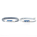 Personalized Silver Mountain & Sea Bracelet
