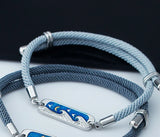 Personalized Silver Mountain & Sea Bracelet
