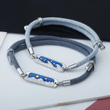 Personalized Silver Mountain & Sea Bracelet