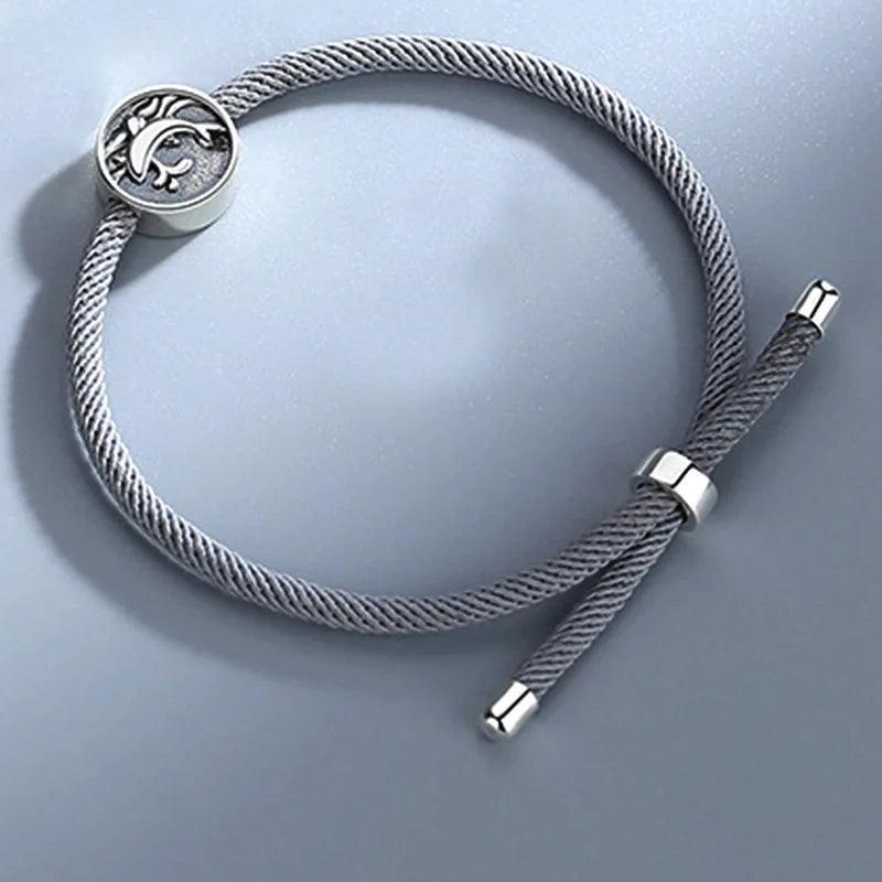 Silver Whale Elk Bracelet for Long Distance Love