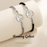 Silver Prince Little Fox Pendant Braided Bracelet