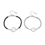 Silver Prince Little Fox Pendant Braided Bracelet