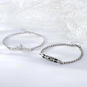 Silver Princess Knight Crown Shield Bracelet
