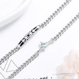Silver Princess Knight Crown Shield Bracelet