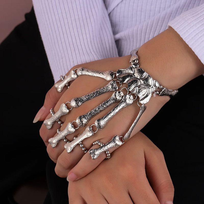 Personalized Halloween Skeleton Ghost Claw Chain Women's Bracelet