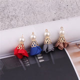 Tassel Flowers 50pcs/lot Floral Cap Decoration Charms DIY Jewelry Making