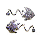 Sea Fish Crystal Flip Flops Decorative Ornament 6PRS