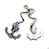 Crystal Metal Anchor Beach Flip Flops Slipper Shoes
