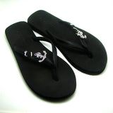 Crystal Metal Anchor Beach Flip Flops Slipper Shoes