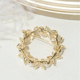 Cubic Zircon Pearl Butterfly Brooch Women's Jewelry Accessory