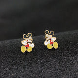 Mickey Stainless Steel Pendant Necklace Earring Set