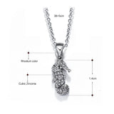 Lovely Seahorse Crystal Pendant Necklace