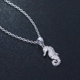 Lovely Seahorse Crystal Pendant Necklace