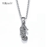 Lovely Seahorse Crystal Pendant Necklace