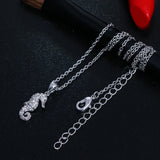 Lovely Seahorse Crystal Pendant Necklace