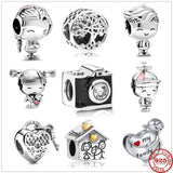 Boy and Girl Forever Family Tree Lock Heart Beads for Bracelet