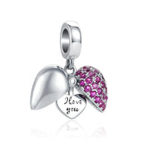 Boy Girl Family Tree Lock Heart Beads for Silver Bracelet DIY Jewelry