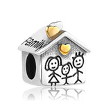 Boy and Girl Forever Family Tree Lock Heart Beads for Bracelet