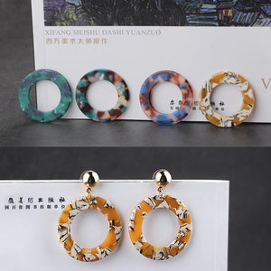 30pcs Acrylic Round Shape Pendant DIY Earrings/Garment Charms Accessory